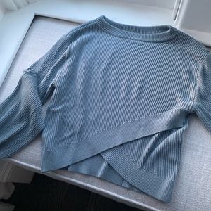 Lululemon crossover sweater in slate blue, size 4